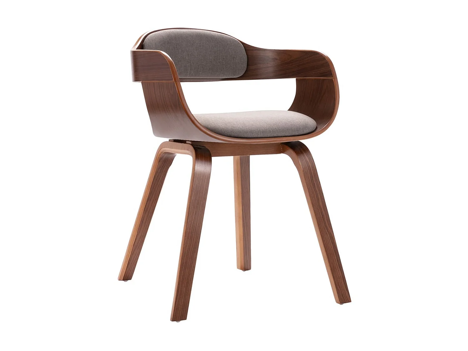 Chaise de salle à manger Taupe Bois courbé et similicuir