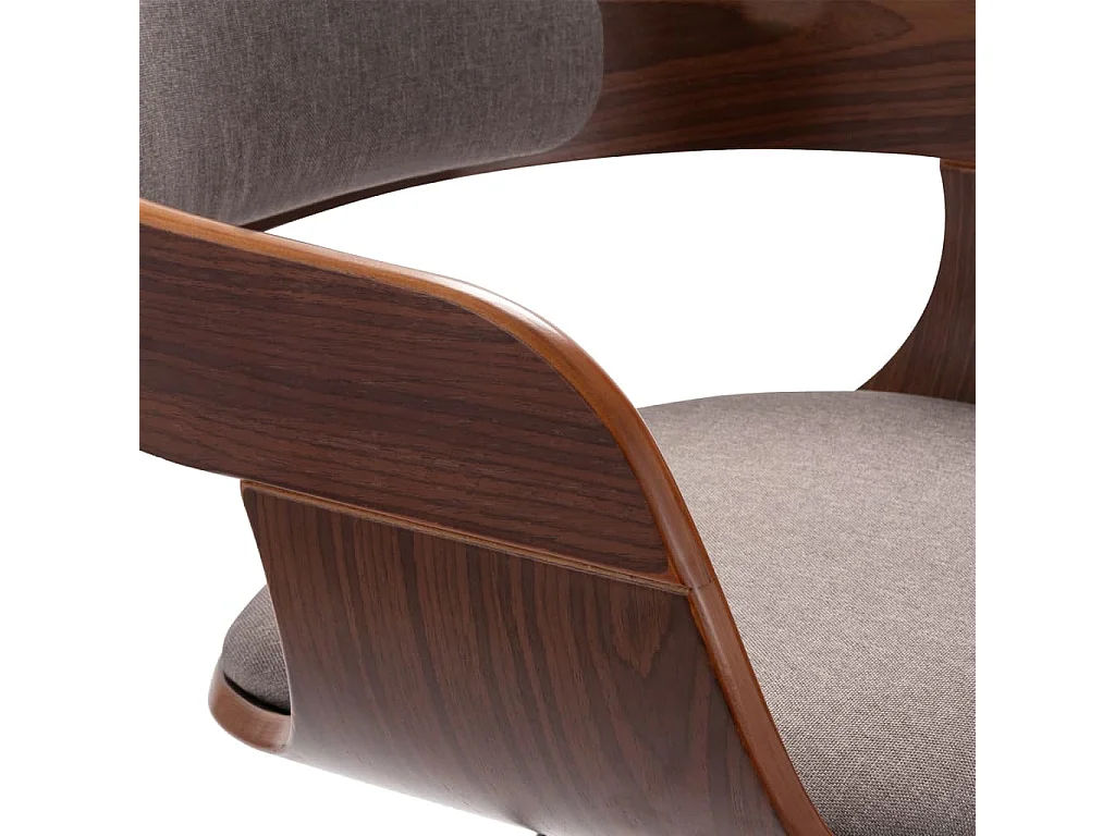 Chaise de salle à manger Taupe Bois courbé et similicuir