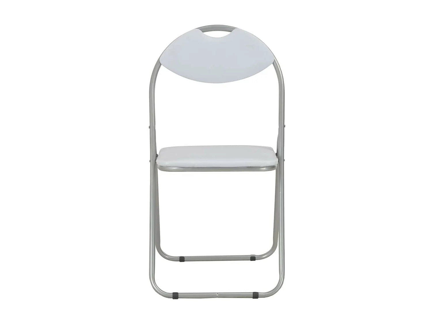 Chaises pliantes de salle à manger 6 pcs Blanc Similicuir