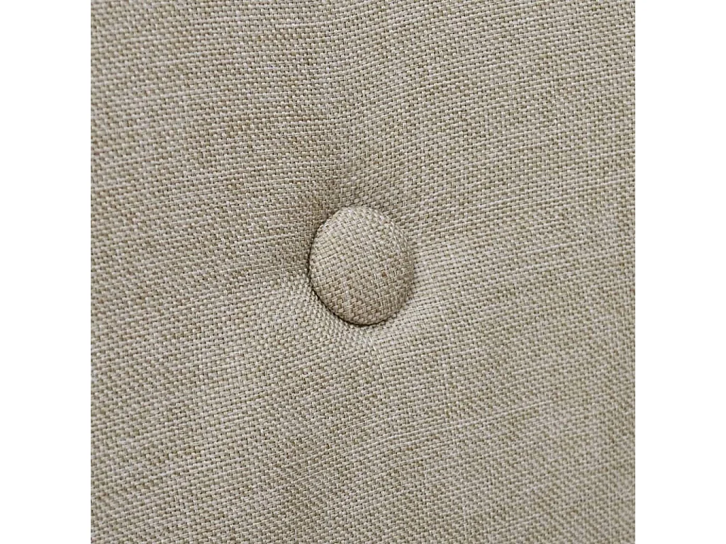 6 pcs Chaises de salle à manger Beige Tissu et chêne massif 2