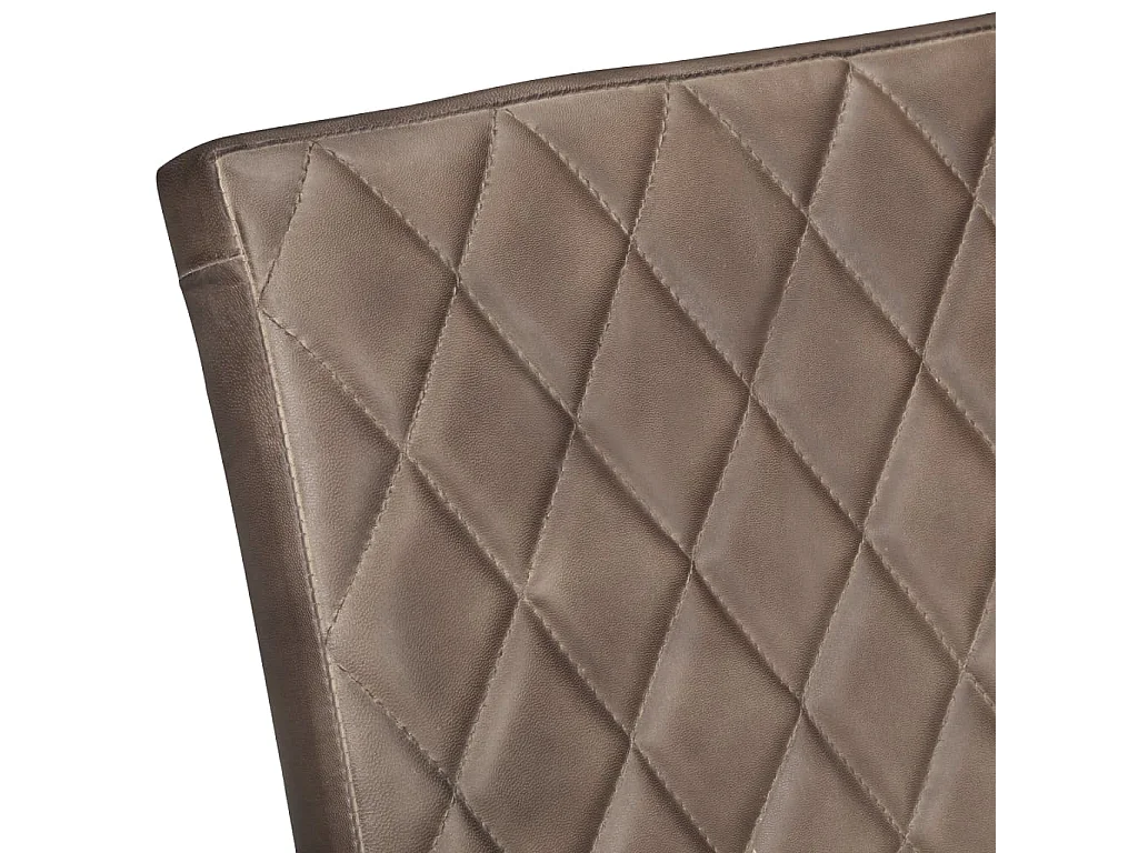 Chaises de salle à manger cantilever 4pcs Marron Cuir véritable 2