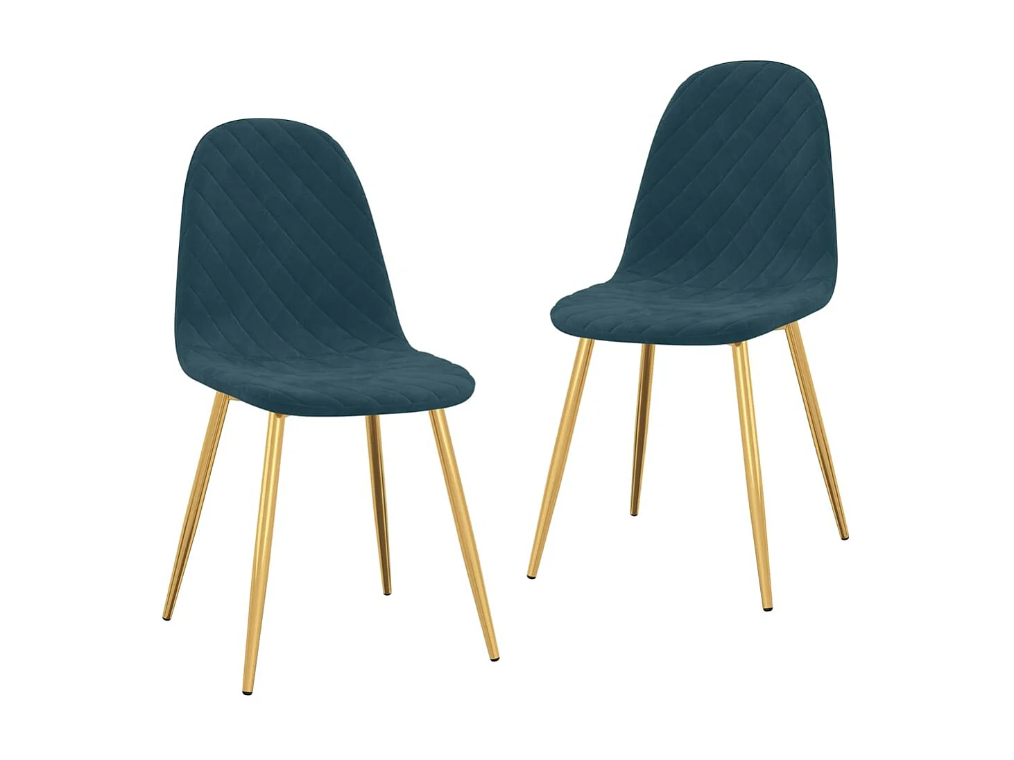Eetkamerstoelen 2 st fluweel blauw