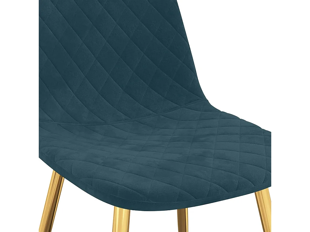 Eetkamerstoelen 2 st fluweel blauw