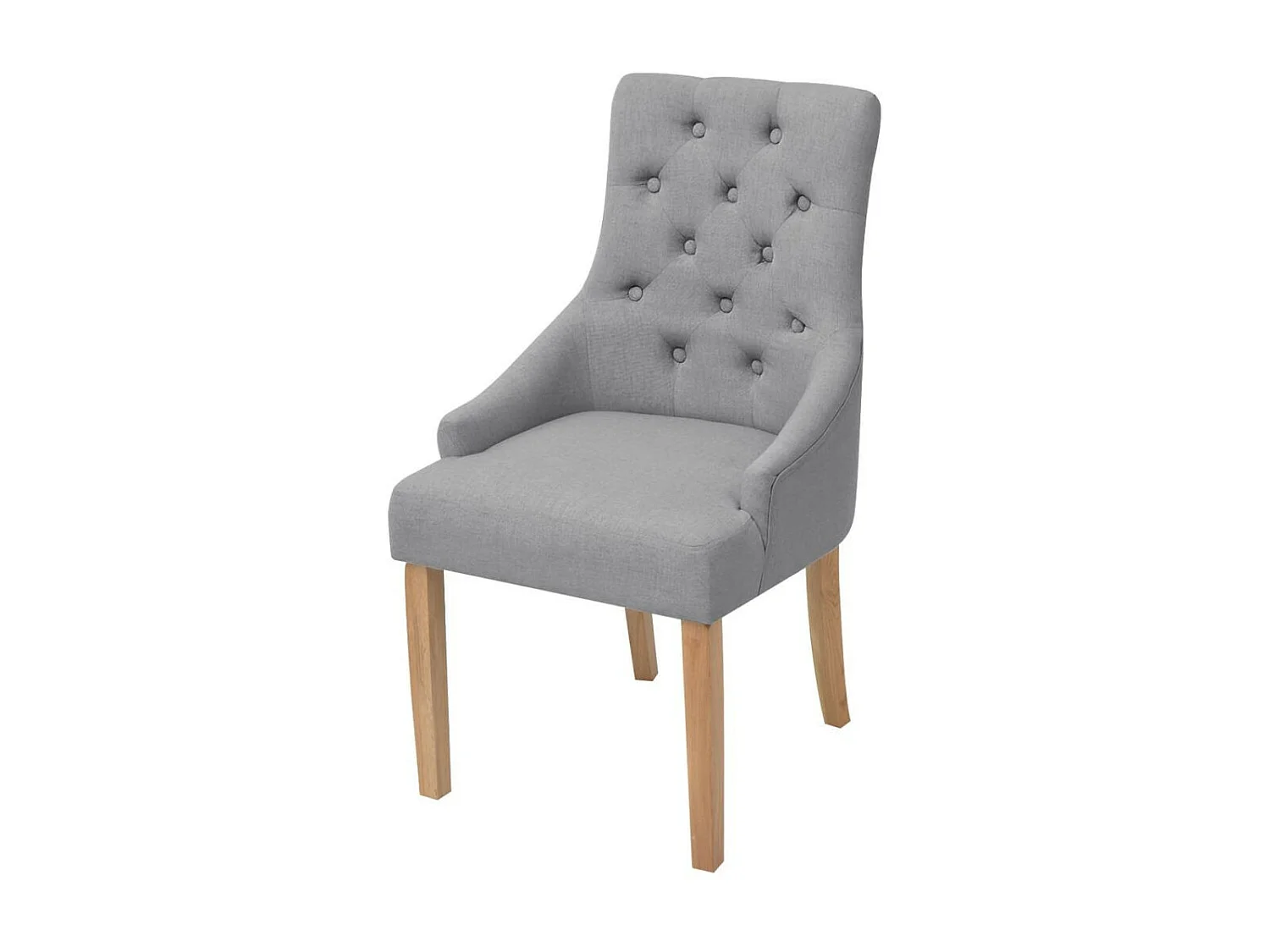 Chaises de salle à manger 6 pcs Gris clair Tissu 10