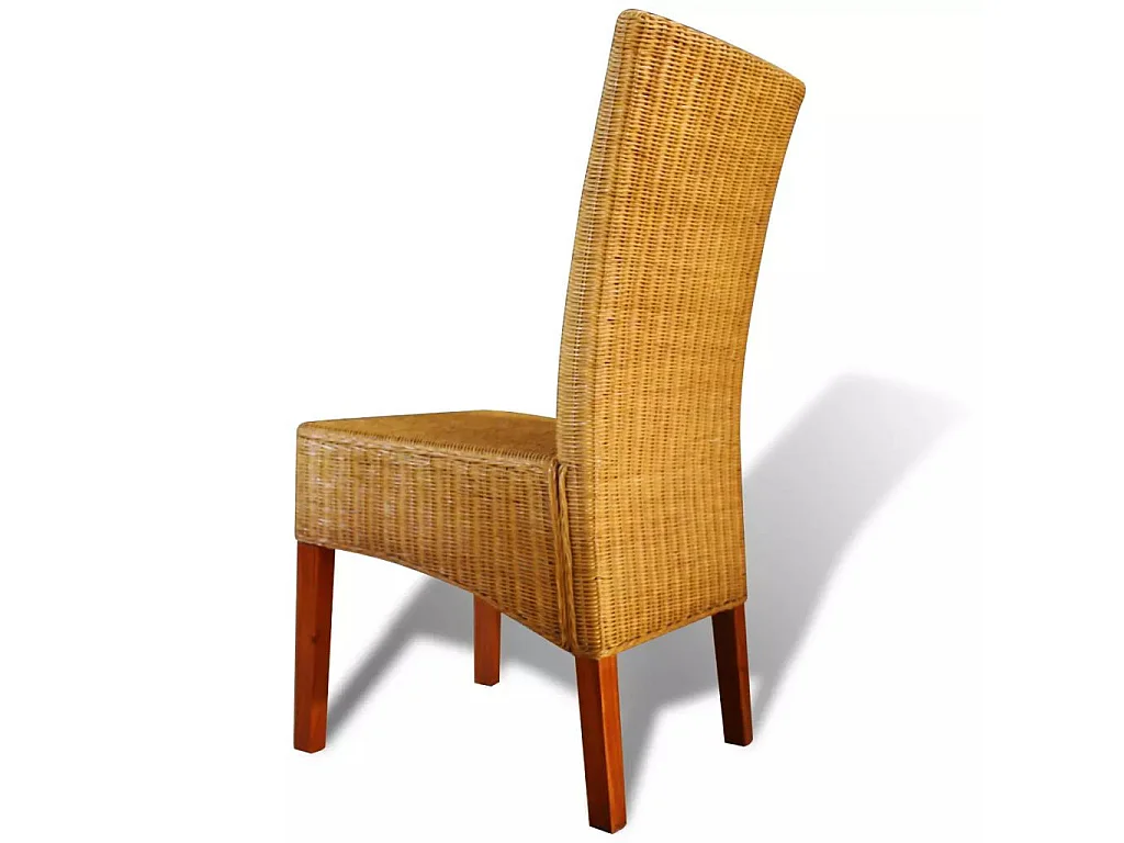 Chaises de salle à manger 6 pcs Marron Rotin naturel 3
