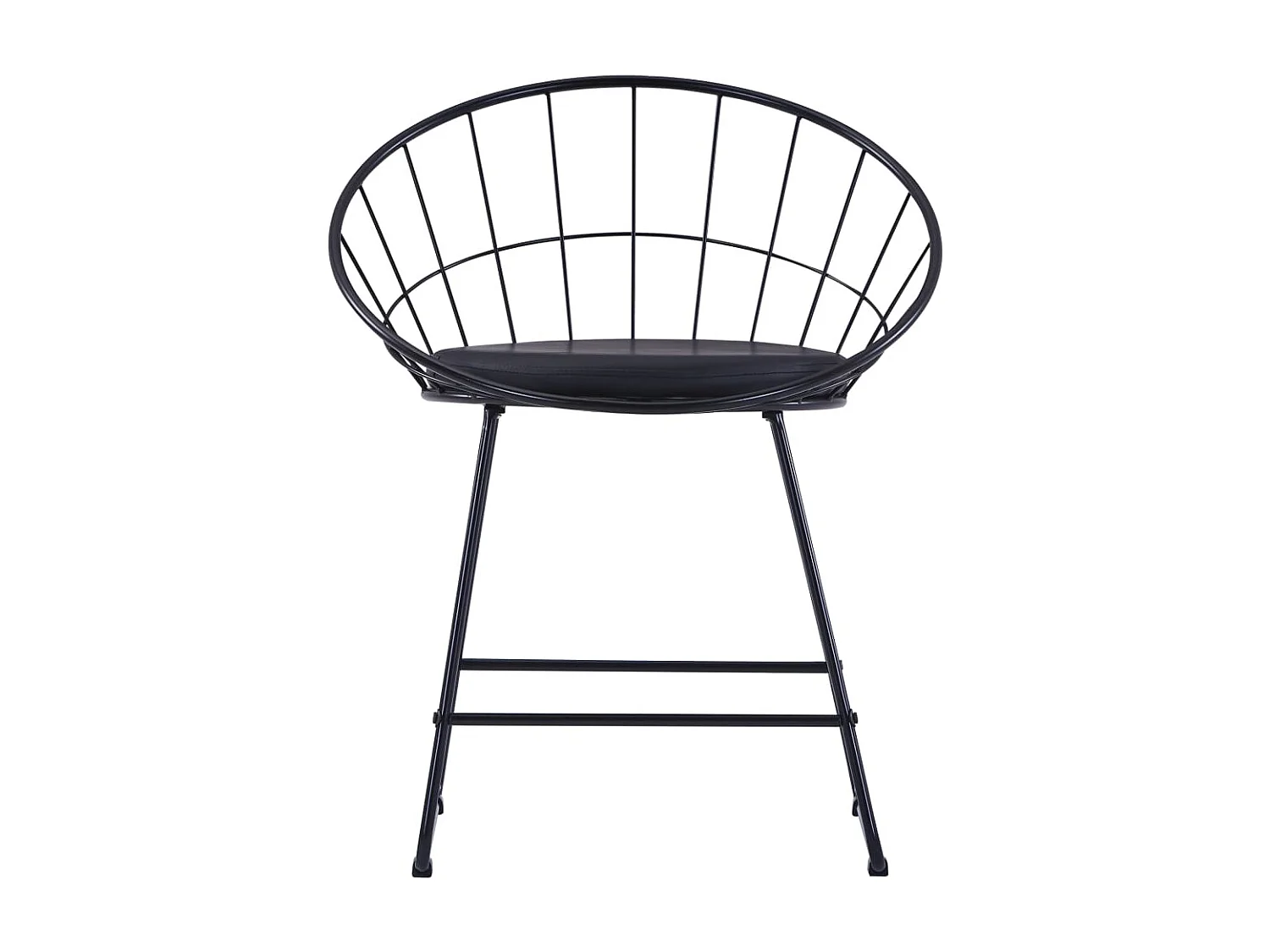 Chaises de salle à manger Similicuir 4 pcs Noir Acier