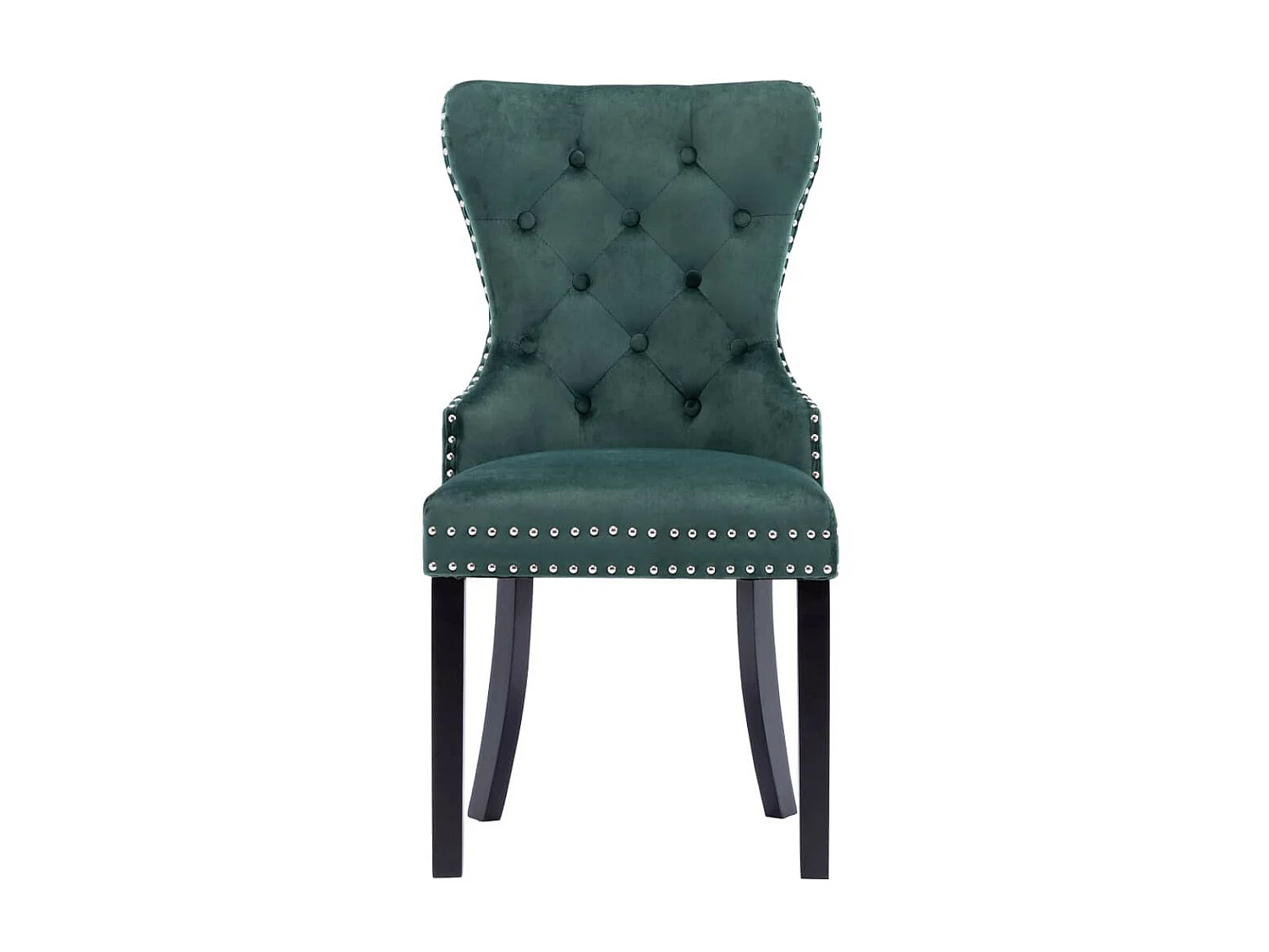 Chaises de salle à manger 2 pcs Vert foncé Velours Konfa