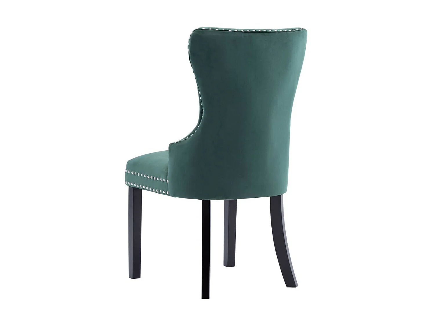 Chaises de salle à manger 2 pcs Vert foncé Velours Konfa