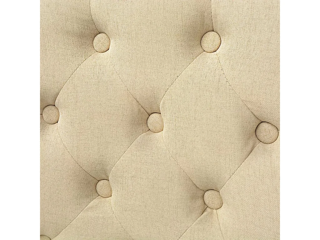 Chaises de salle à manger 6 pcs Crème Tissu 8