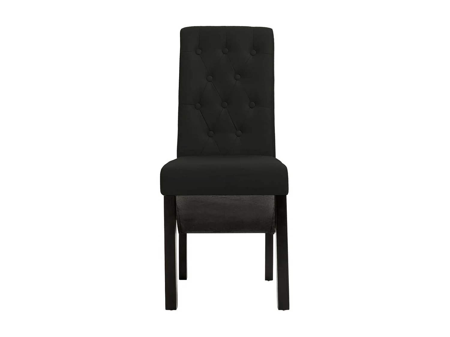 Chaises de salle à manger 6 pcs Noir Tissu 5