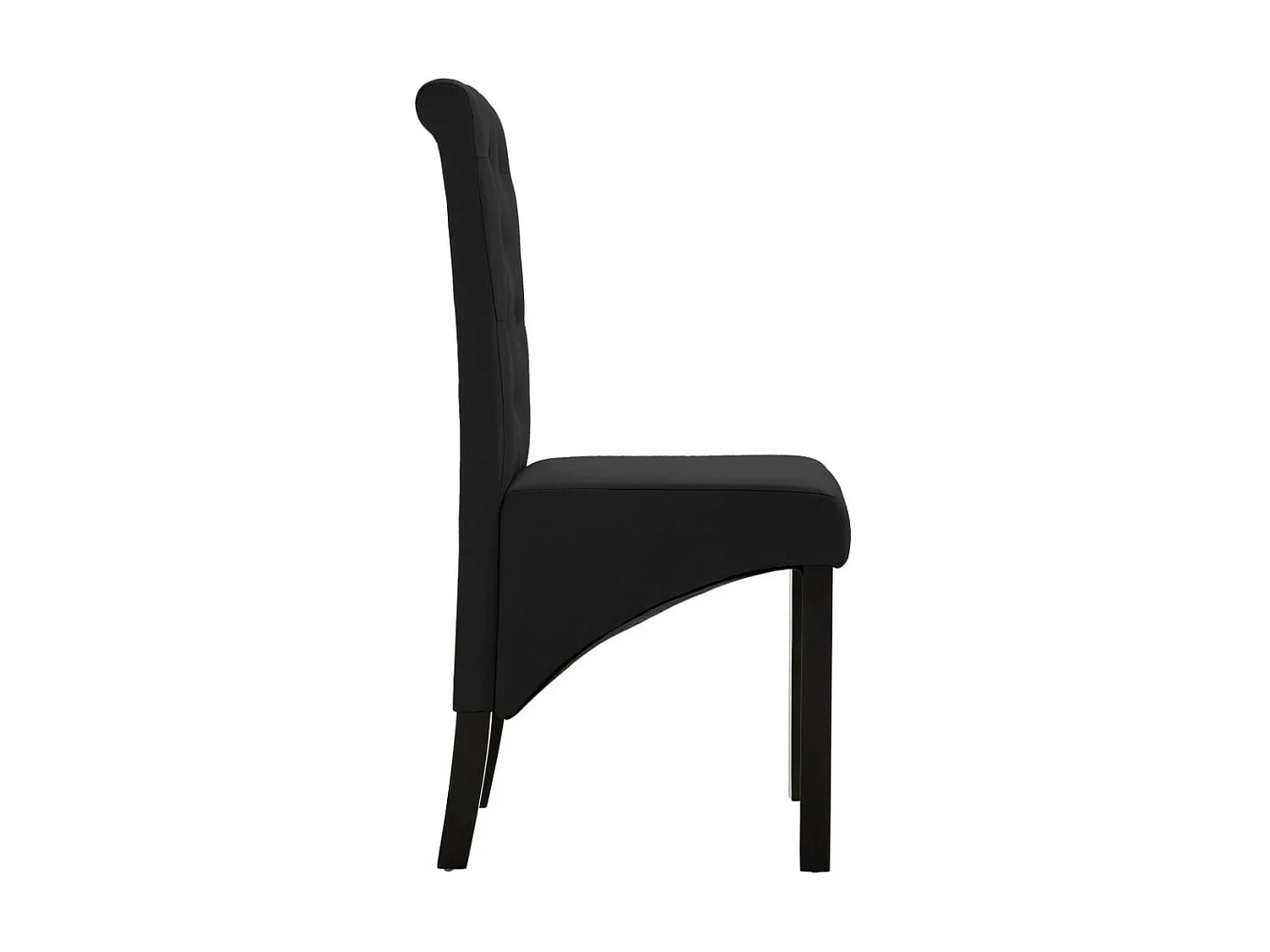 Chaises de salle à manger 6 pcs Noir Tissu 5