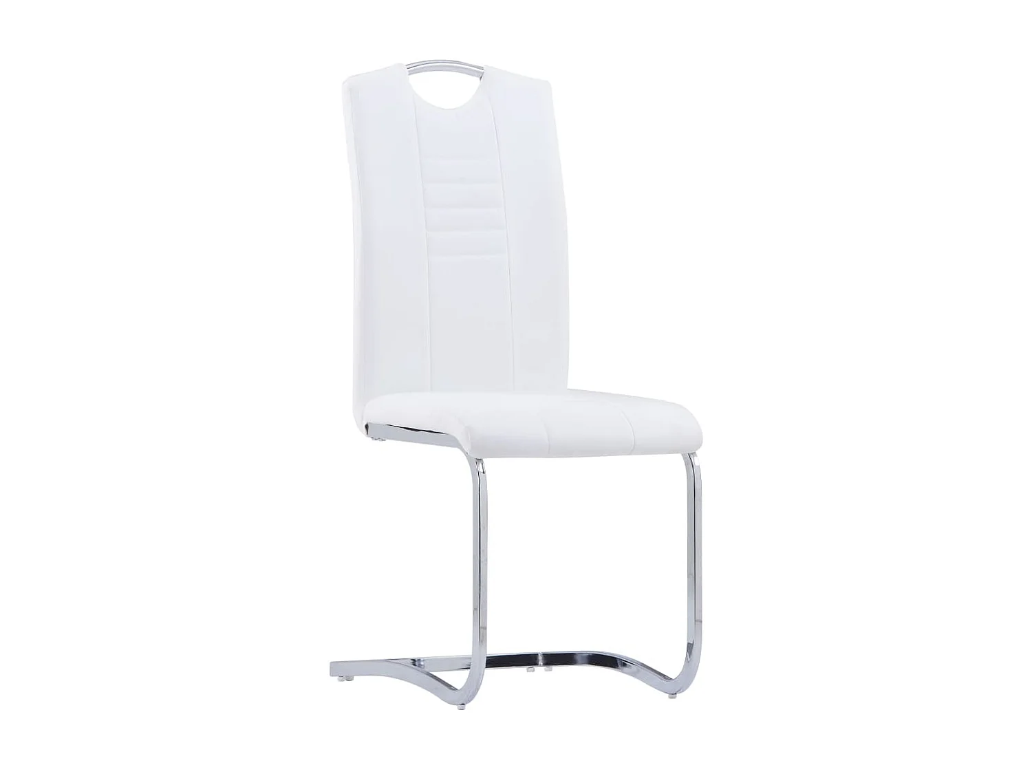 Eetkamerstoelen 6 st kunstleer wit