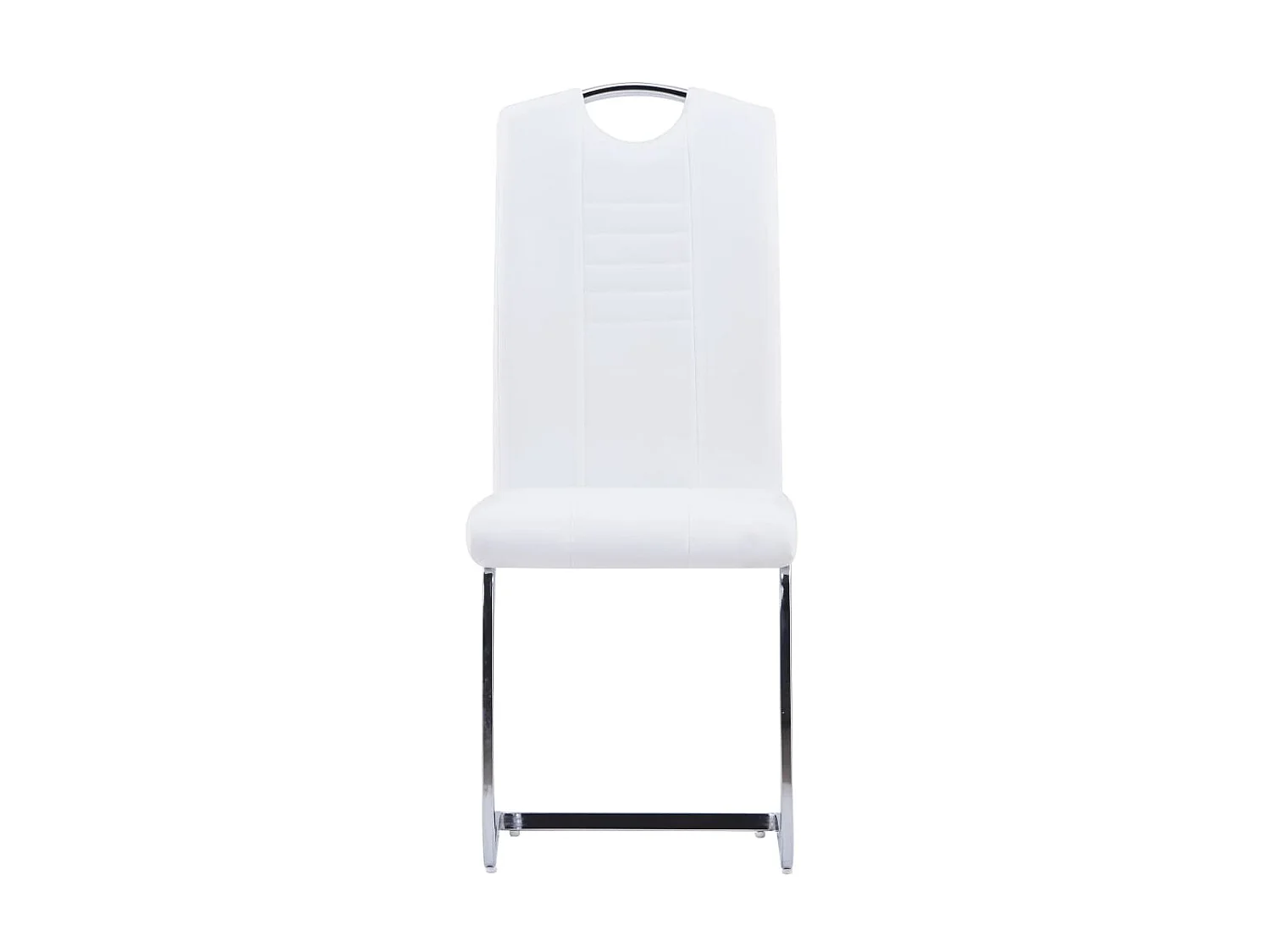 Eetkamerstoelen 6 st kunstleer wit