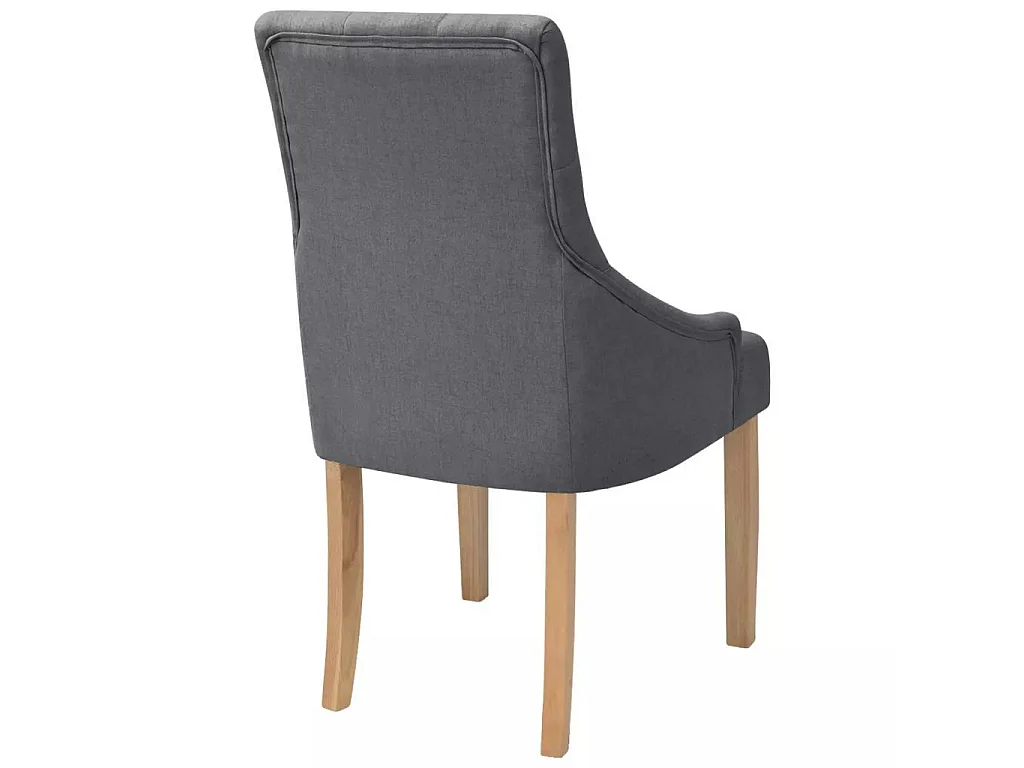 Chaises de salle à manger 6 pcs Gris foncé Tissu