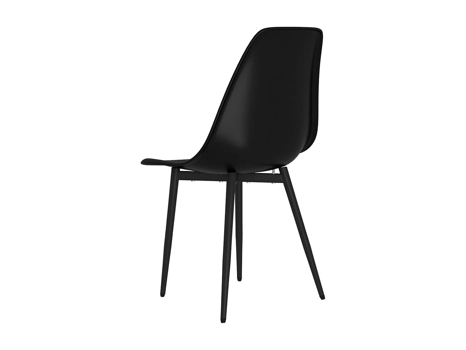 Chaises de salle à manger 6 pcs Noir PP 2
