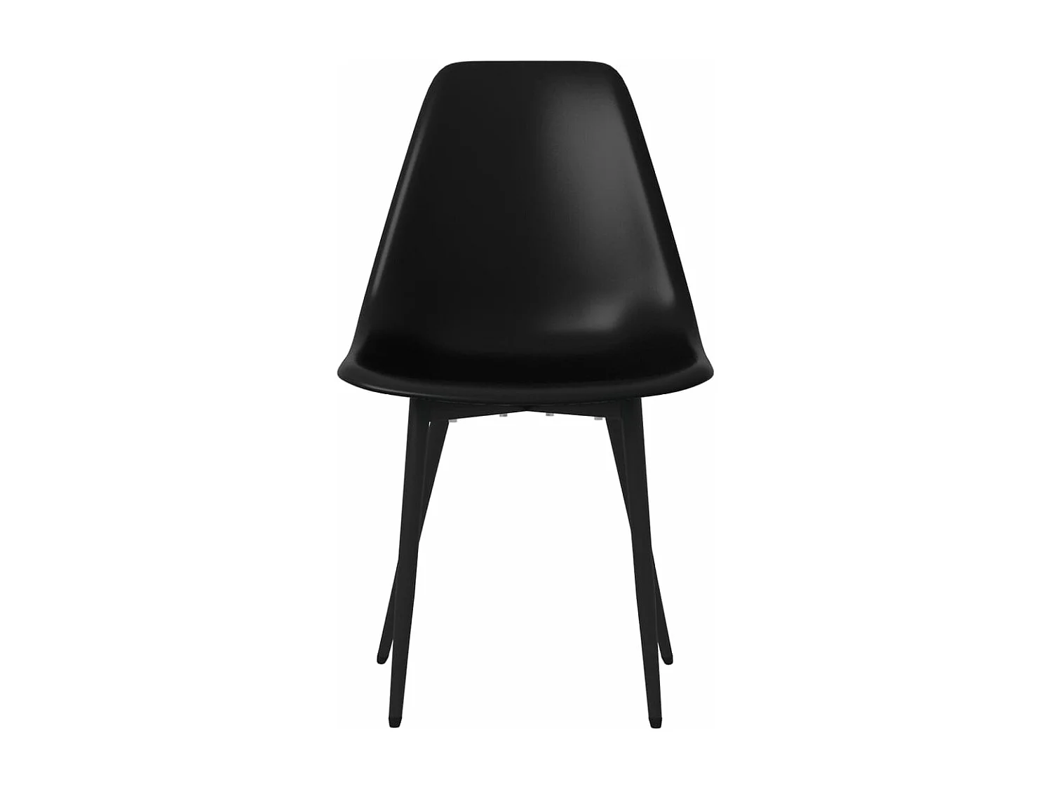 Chaises de salle à manger 6 pcs Noir PP 2