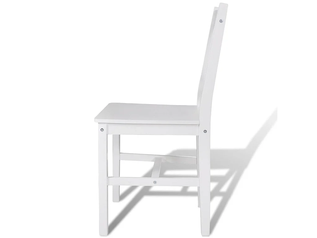 Chaises de salle à manger 4 pcs Blanc Bois de pin