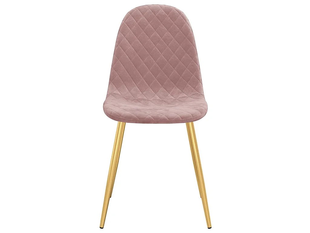 Chaises de salle à manger 4 pcs Rose Velours 12