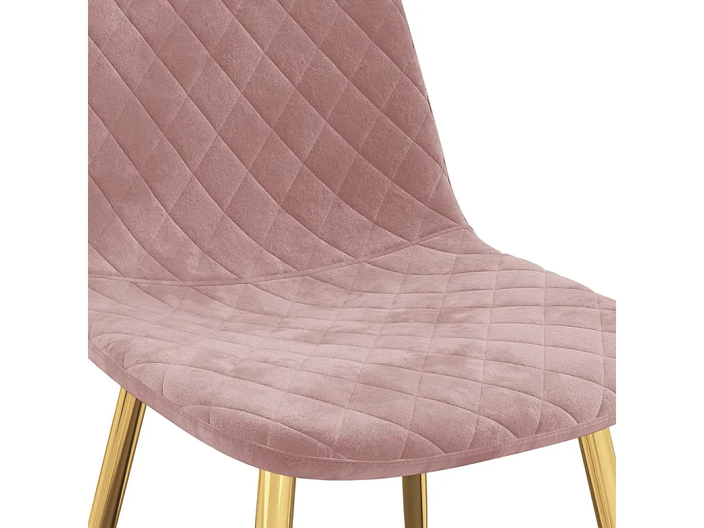 Chaises de salle à manger 4 pcs Rose Velours 12
