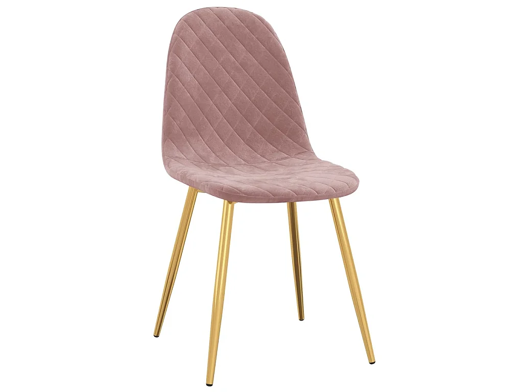 Chaises de salle à manger 4 pcs Rose Velours 12