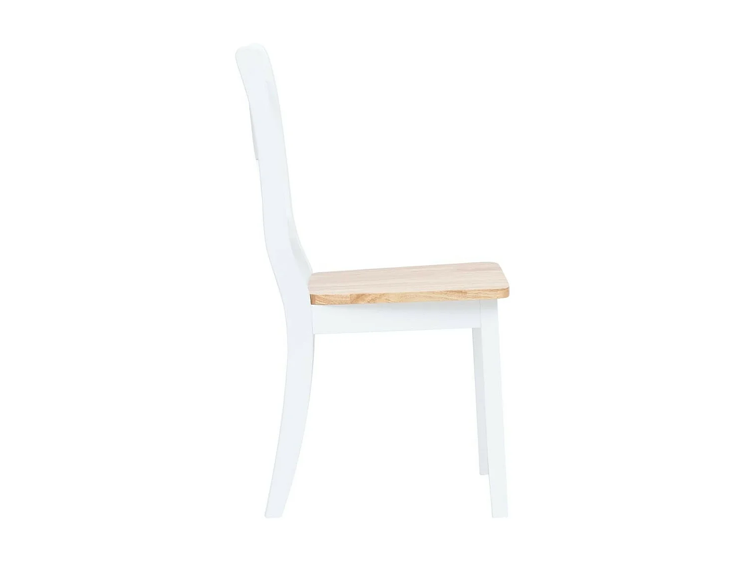 Chaise bois massif blanc et naturel Aero - Lot de 4