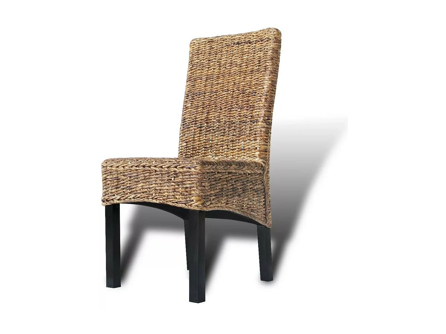 Chaises de salle à manger 2pcs Bois solide de manguier et abaca