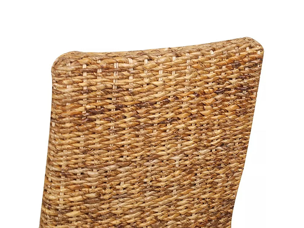 Chaises de salle à manger 2pcs Bois solide de manguier et abaca