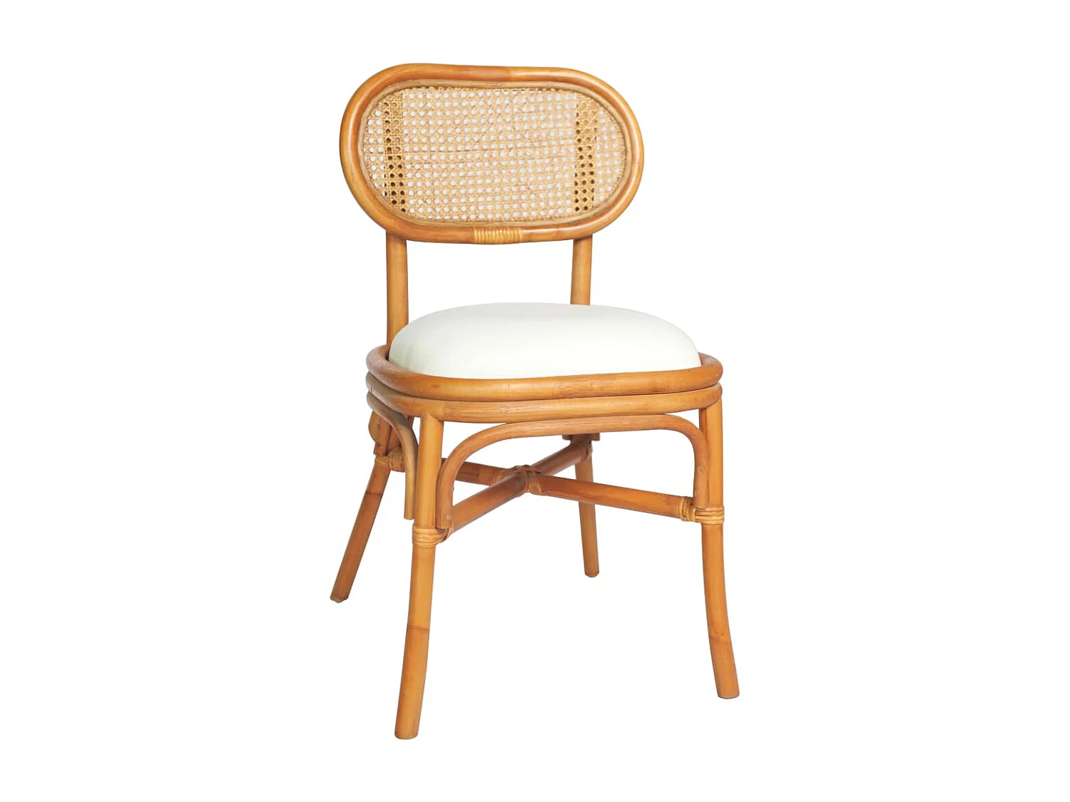 Chaises de salle à manger 4 pcs Marron clair Lin