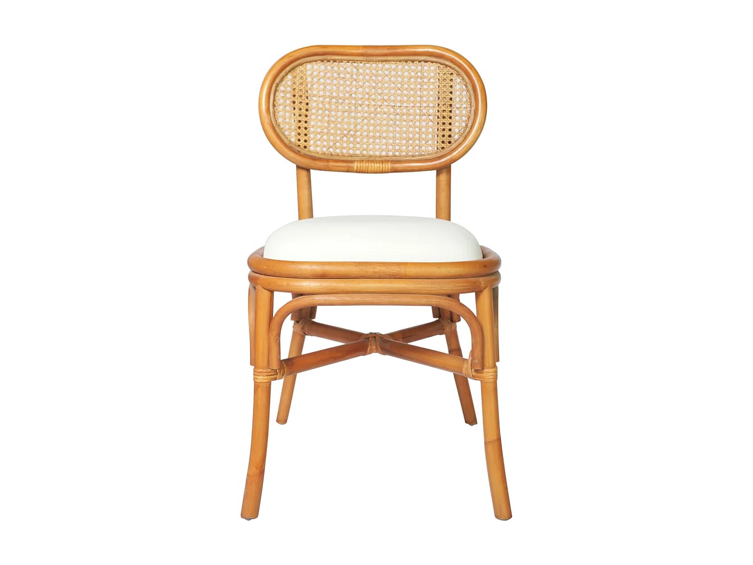 Chaises de salle à manger 4 pcs Marron clair Lin