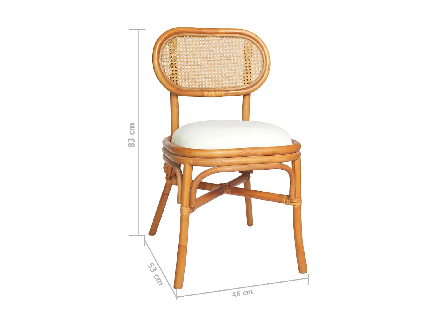 Chaises de salle à manger 4 pcs Marron clair Lin