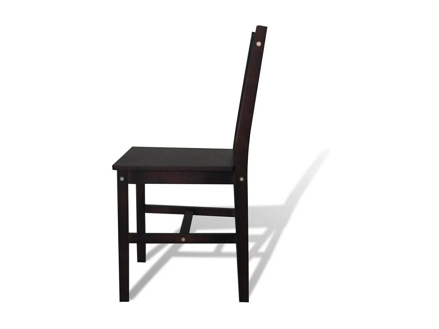 Chaises de salle à manger 4 pcs Marron foncé Pinède