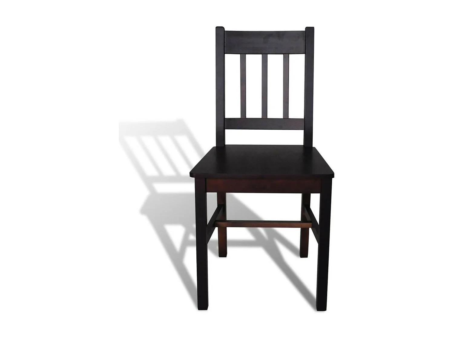 Chaises de salle à manger 4 pcs Marron foncé Pinède