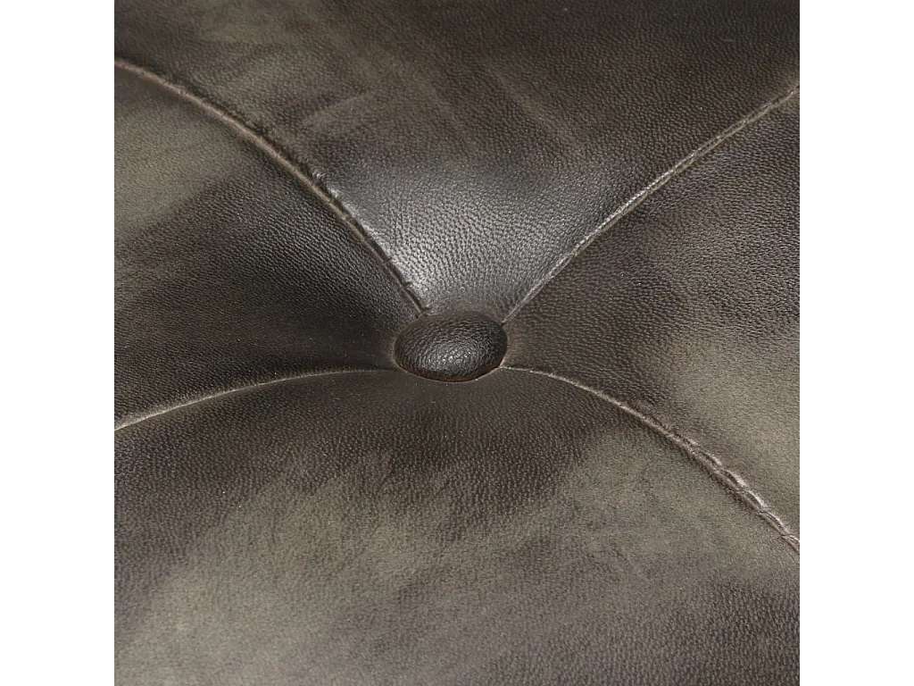 Chaises de salle à manger cantilever 2 pcs Gris Cuir véritable 3