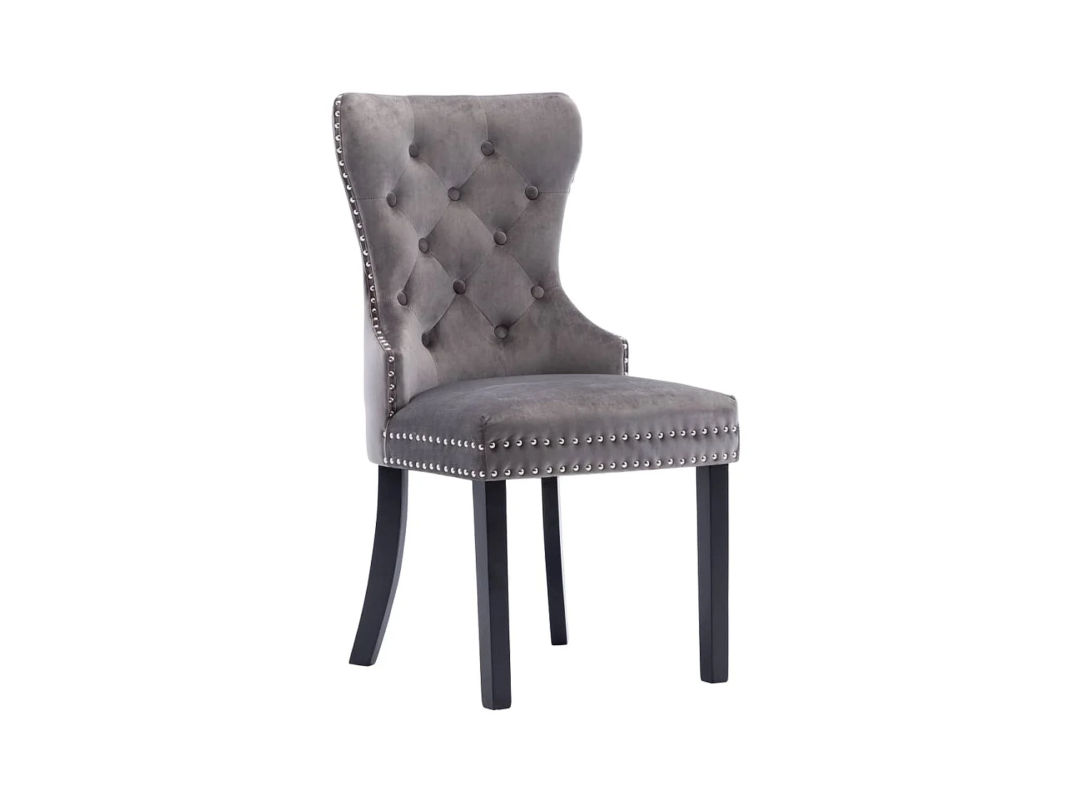Chaises de salle à manger 4 pcs Gris Velours Skarla