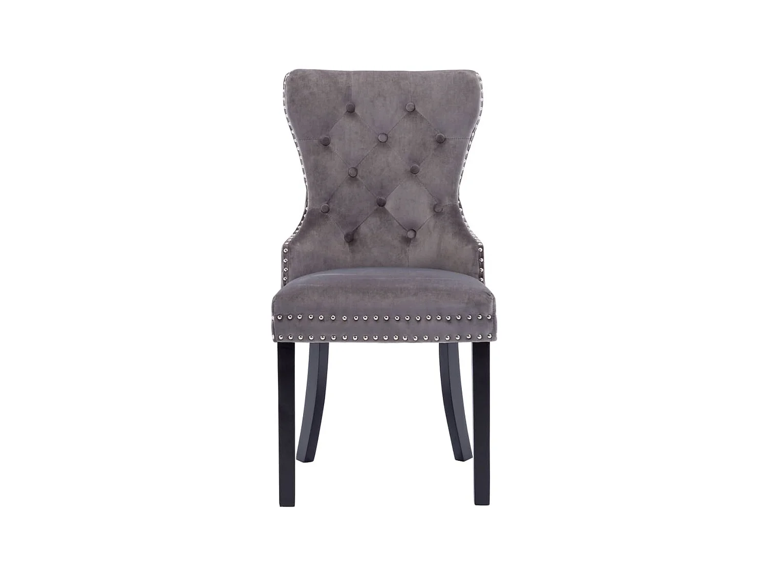 Chaises de salle à manger 4 pcs Gris Velours Skarla