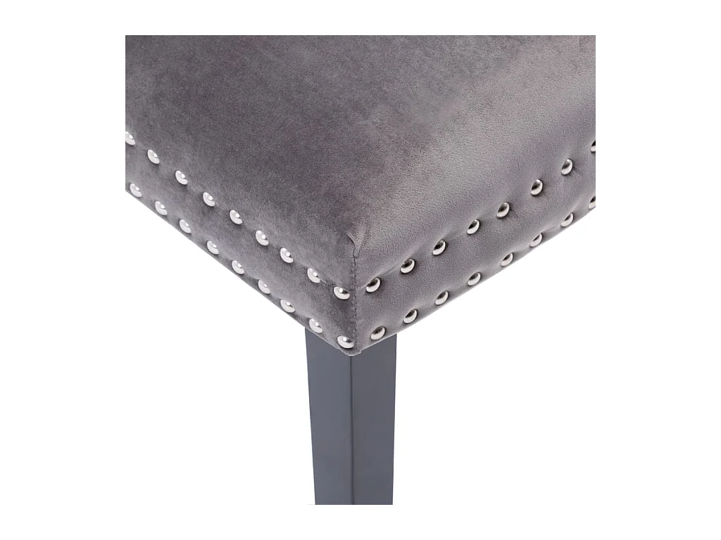 Chaises de salle à manger 4 pcs Gris Velours Skarla