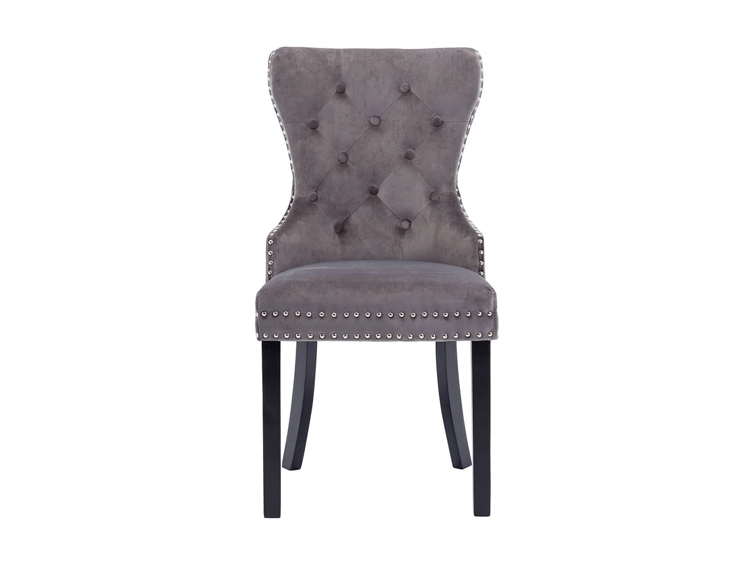 Chaises de salle à manger 4 pcs Gris Velours Skarla