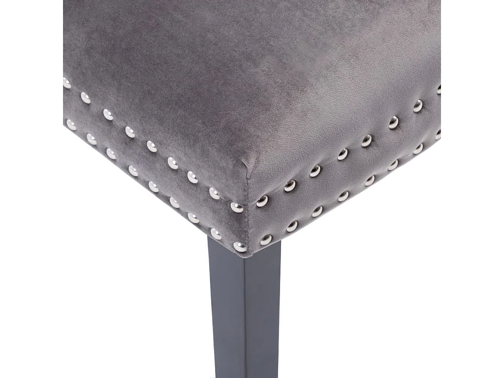 Chaises de salle à manger 4 pcs Gris Velours Skarla