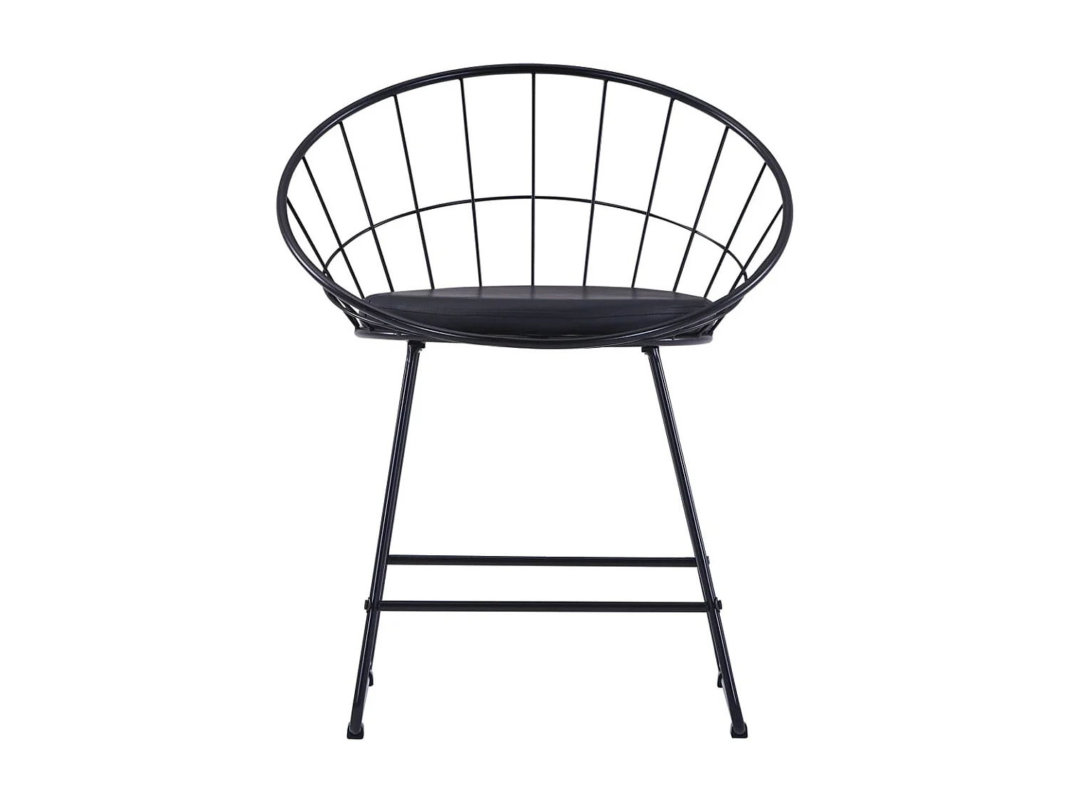 Chaises de salle à manger Similicuir 6 pcs Noir Acier