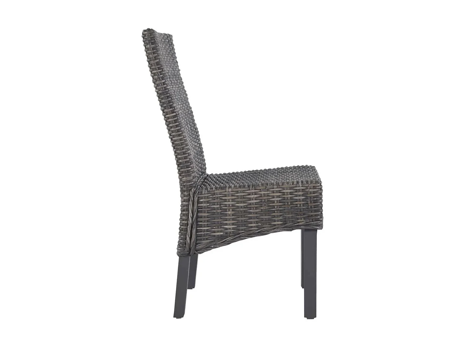 Chaises à dîner 4 pcs Marron Rotin Kubu et bois de manguier