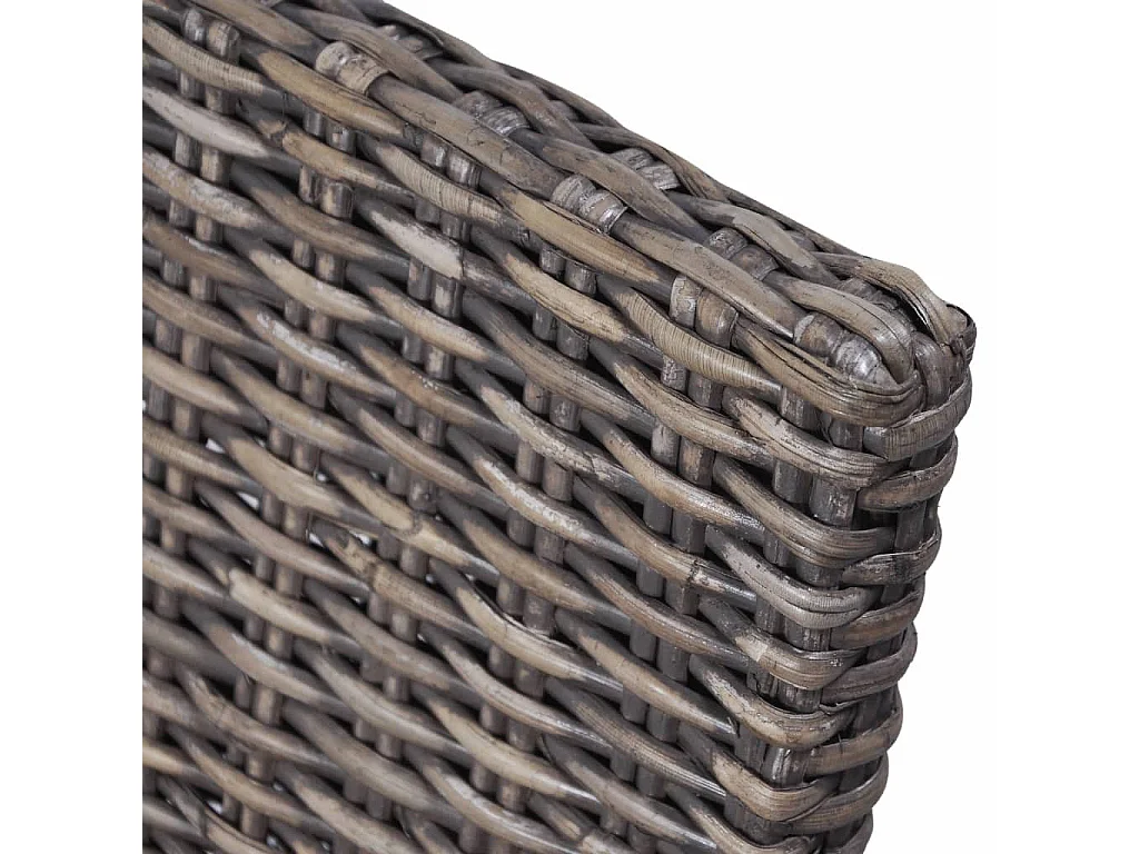 Chaises à dîner 4 pcs Marron Rotin Kubu et bois de manguier