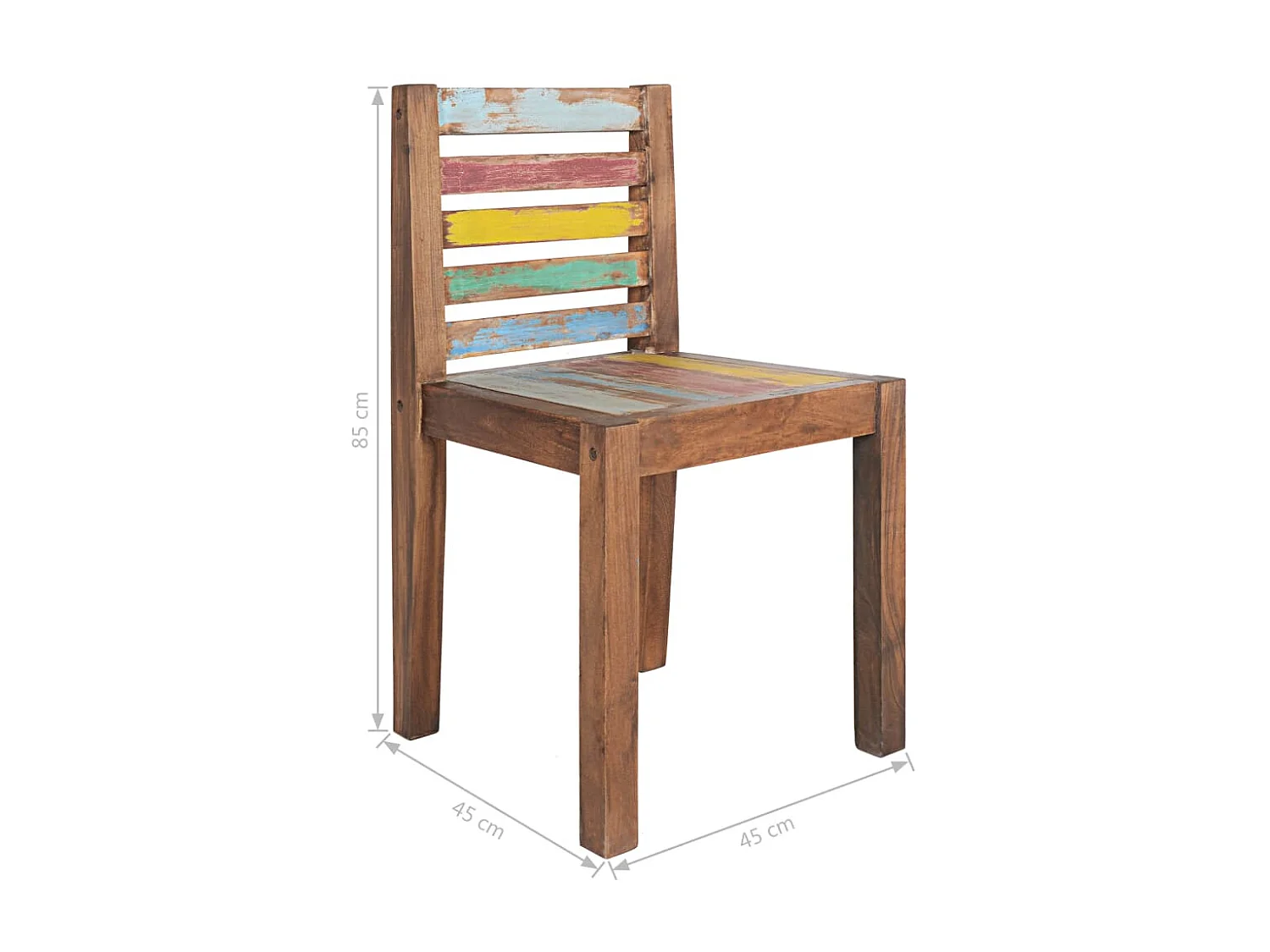 Chaises de salle à manger 4 pcs Bois de récupération solide