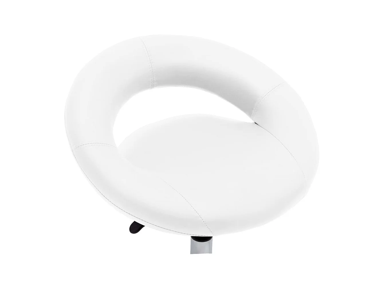 Chaise pivotante de salle à manger Blanc Similicuir 2