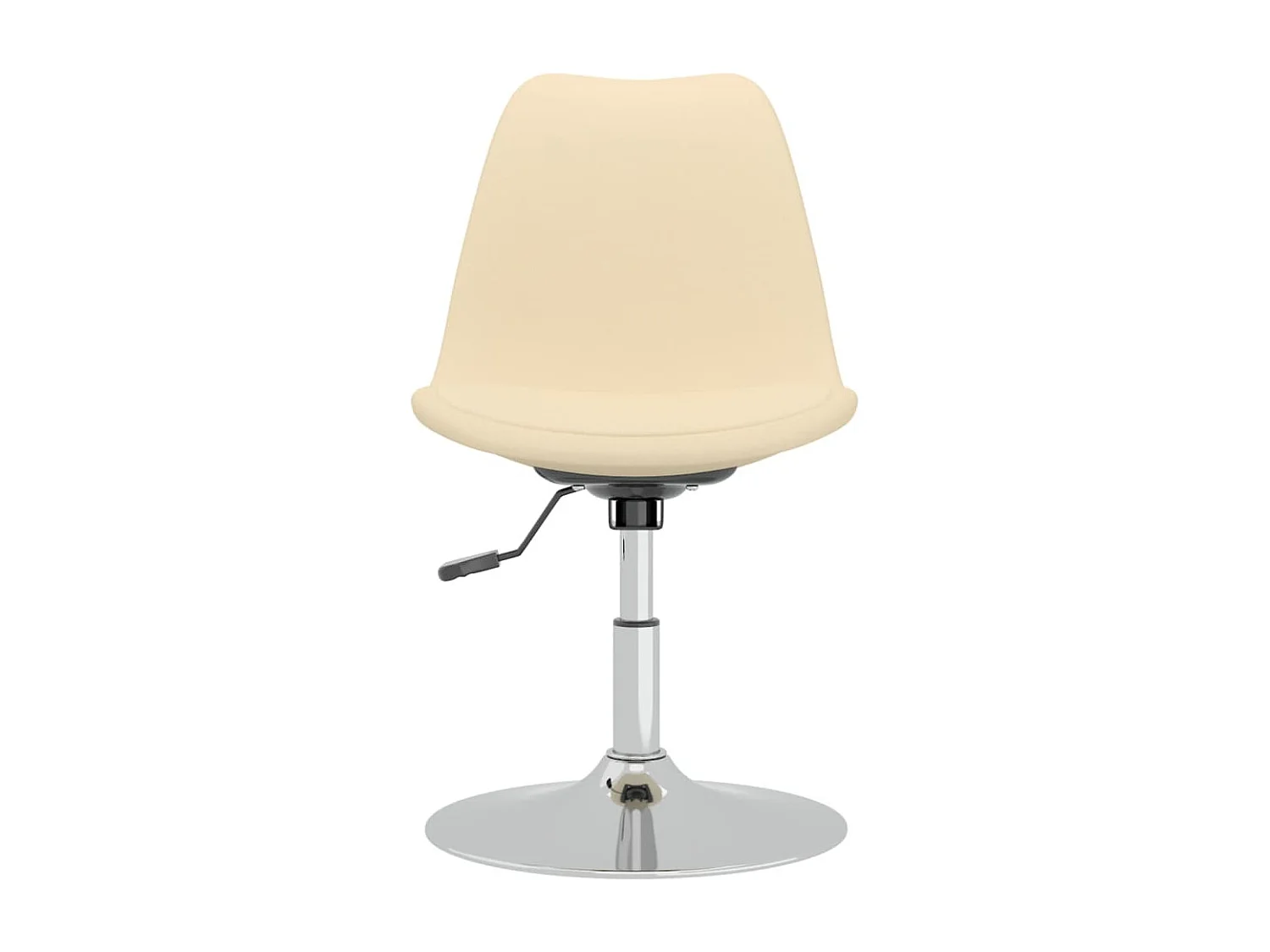 Chaises pivotantes de salle à manger 4 pcs Crème Tissu 2