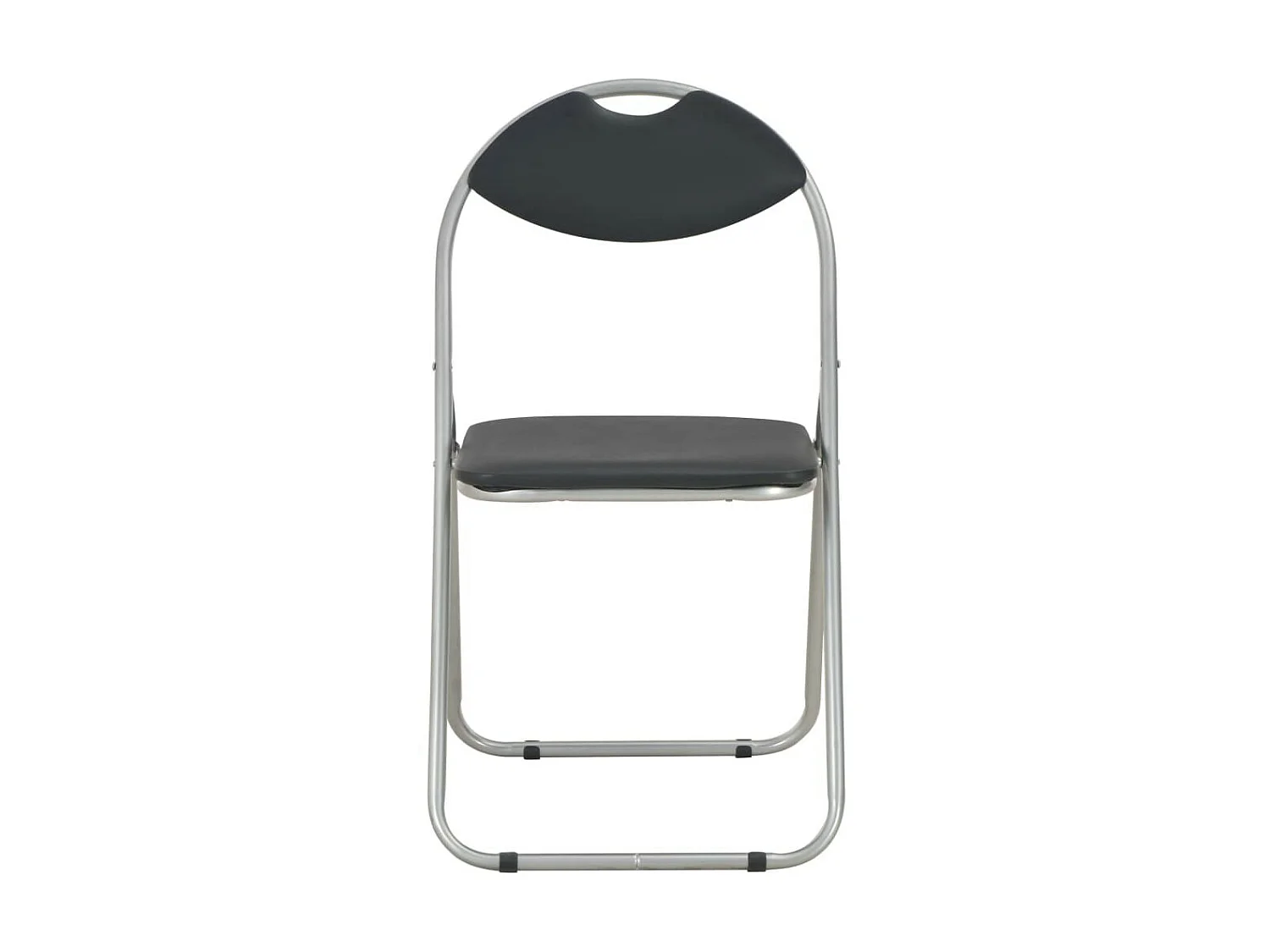 Chaises pliantes de salle à manger 2 pcs Noir Similicuir