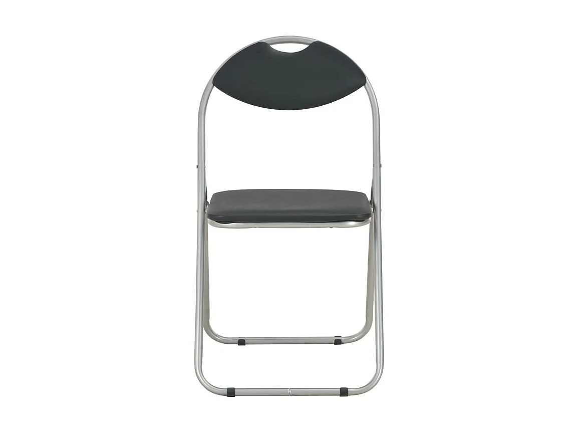 Chaises pliantes de salle à manger 2 pcs Noir Similicuir