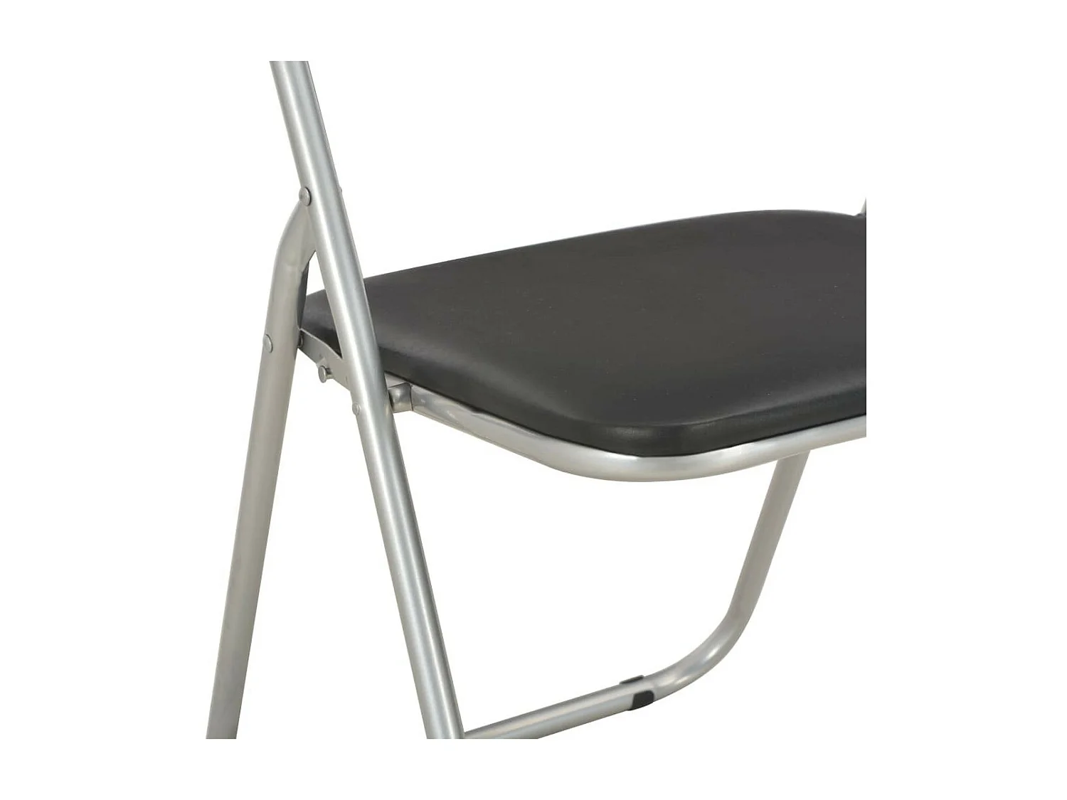 Chaises pliantes de salle à manger 2 pcs Noir Similicuir