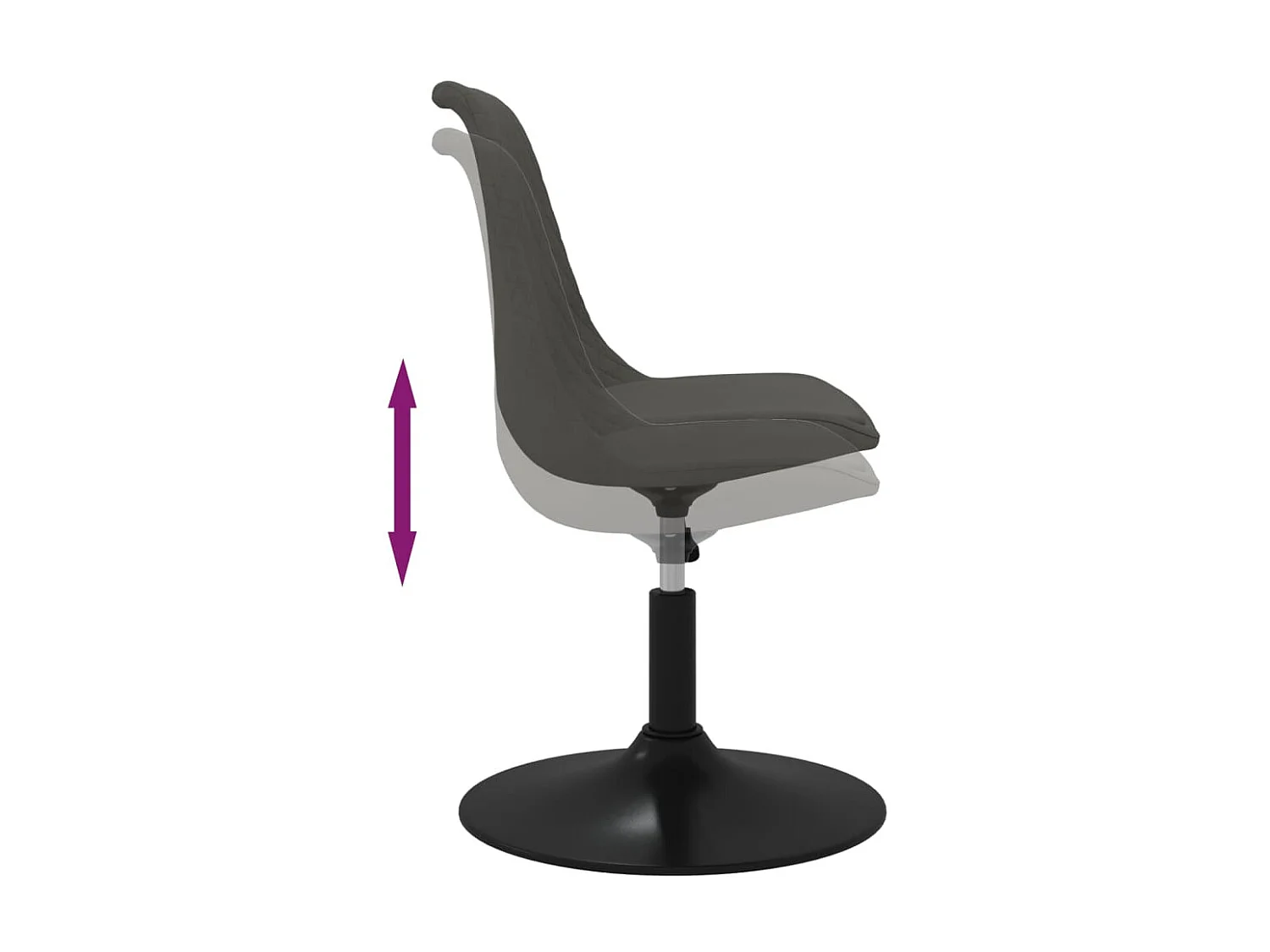 Eetkamerstoelen draaibaar 4 st fluweel donkergrijs