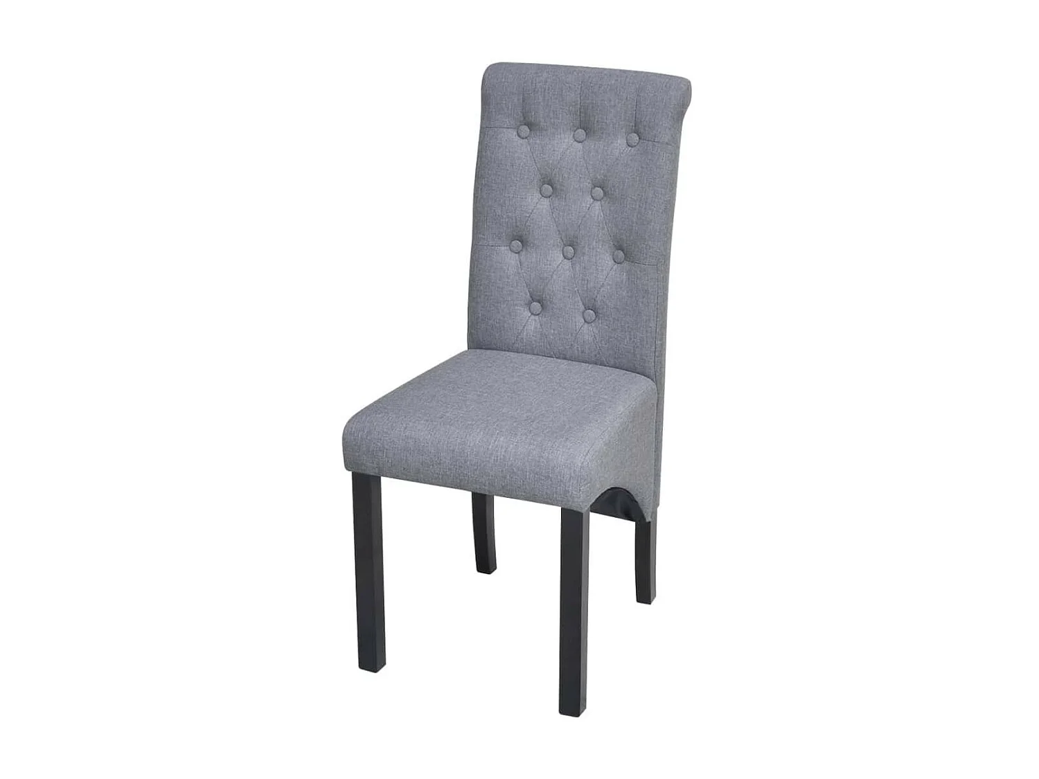 Chaises de salle à manger 6 pcs Gris clair Tissu 14