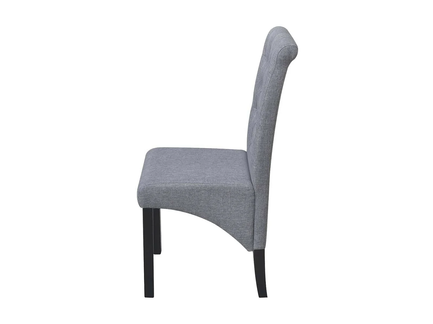 Chaises de salle à manger 6 pcs Gris clair Tissu 14